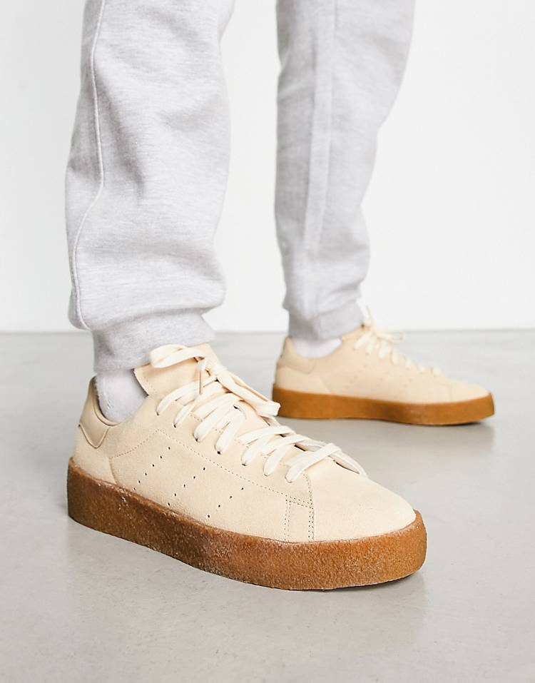 adidas Originals Stan Smith Crepe sneakers in beige with gum sole